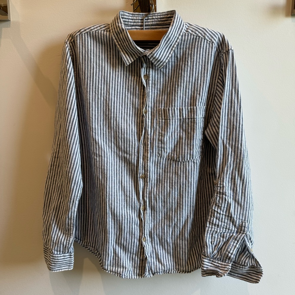 ZARA KIDS STRIPED LONG SLEEVE COTTON SHIRT